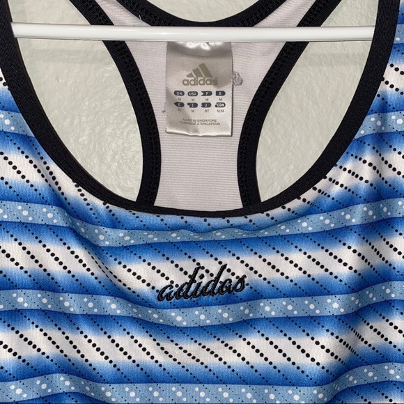 Adidas Blue Striped Racerback - Picture 5 of 6